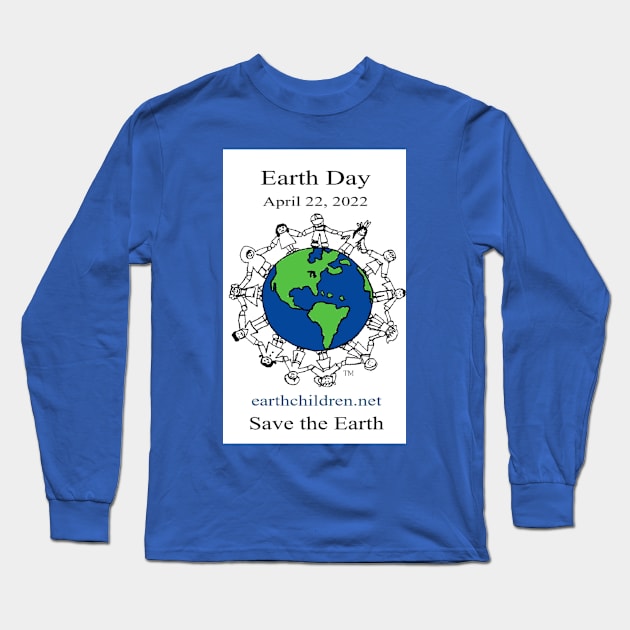 earthchildren Earth Day 2023 Logo 2 Long Sleeve T-Shirt by earthchildren.net